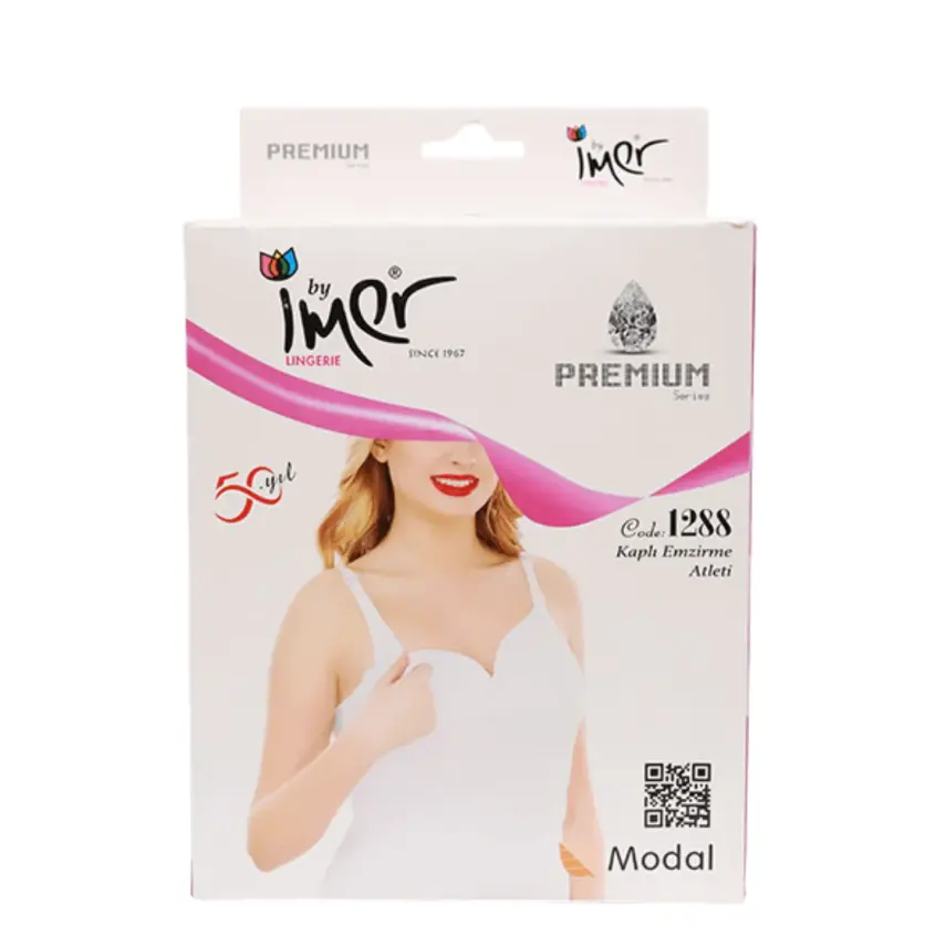 İmer Emzirme Kaplı Atlet Beyaz 95B - 1