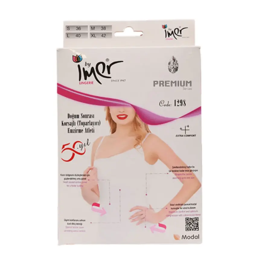 İmer Emzirme Korse Atleti Beyaz 1/S - 1