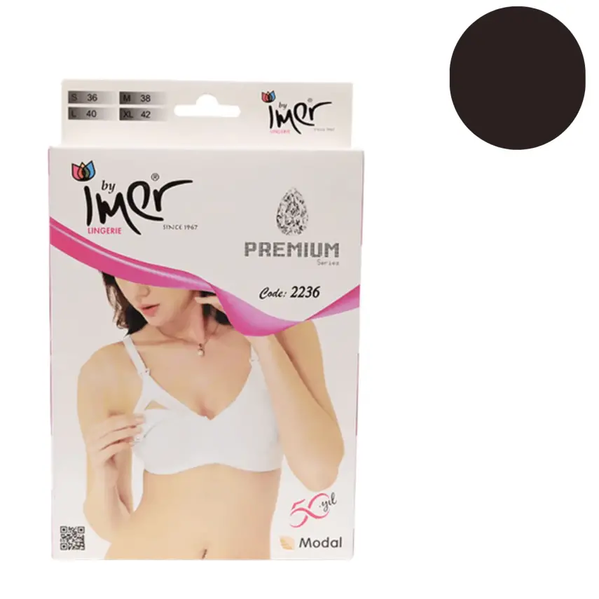 İmer Emzirme Sütyen Modal Siyah X100 - 1