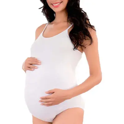 İmer Hamile Çıtçıtlı Body Beyaz 4/Xl - 2