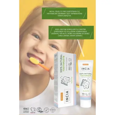 INCIA Çocuk Diş Macunu 50 ml - 7