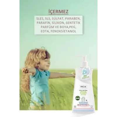 Incia Çocuklar İçin Doğal Jel Şampuan 350 ml - 3