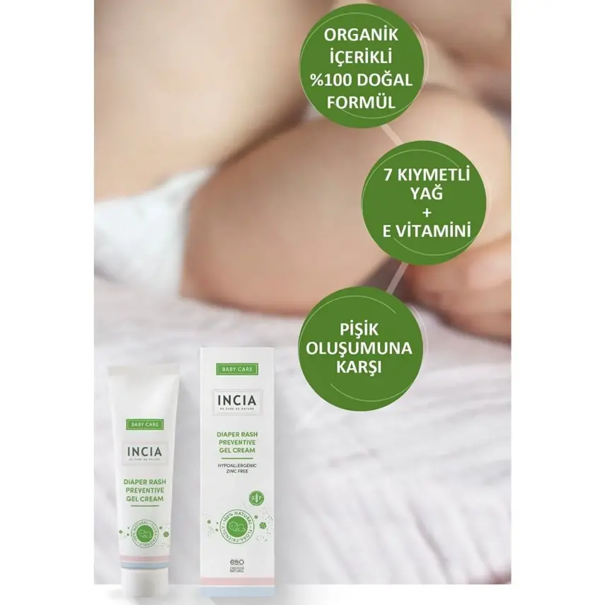 Incia Doğal Pişik Önleyici Jel Krem 60 ml - 23