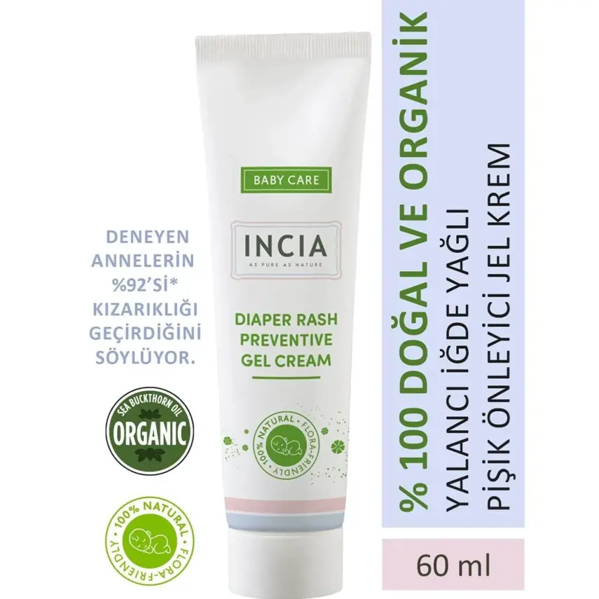 Incia Doğal Pişik Önleyici Jel Krem 60 ml - 1