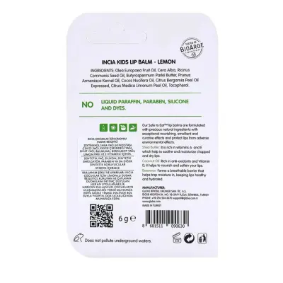Incia Kids Limonlu Dudak Besleyici Çocuklar İçin 6gr - 3