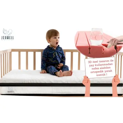 Jeuwell 3D Alezli Sünger Yatak 90x190 Cm - 4