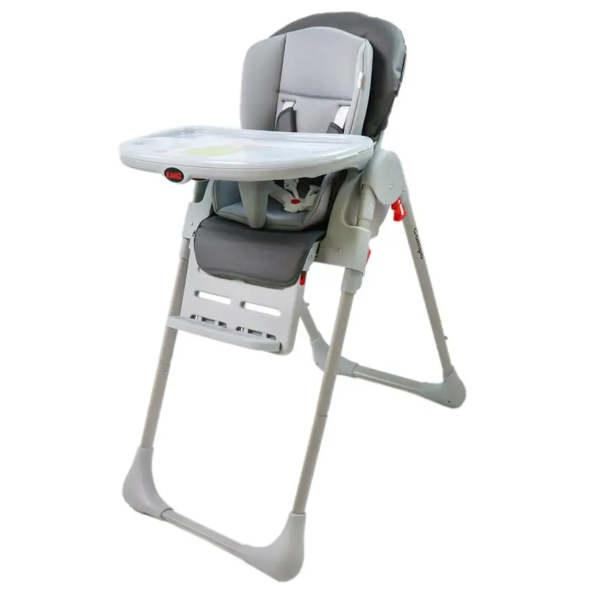 Kanz Campo Mama Sandalyesi Portatif Kolay Katlanır Yükseklik Ayarlı Tekerlekli İç Pedli  Dark Grey - 16