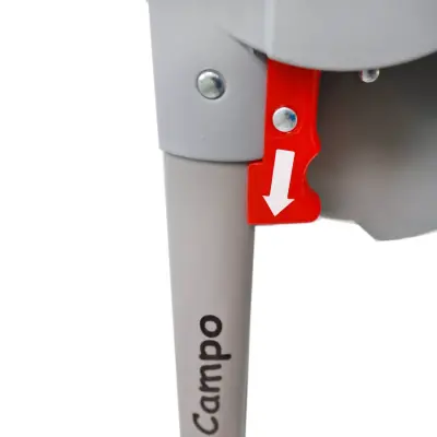 Kanz Campo Mama Sandalyesi Portatif Kolay Katlanır Yükseklik Ayarlı Tekerlekli İç Pedli Grey - 7