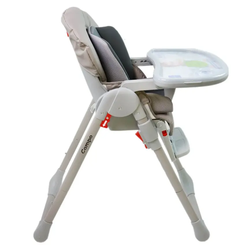 Kanz Campo Mama Sandalyesi Portatif Kolay Katlanır Yükseklik Ayarlı Tekerlekli İç Pedli Grey - 18