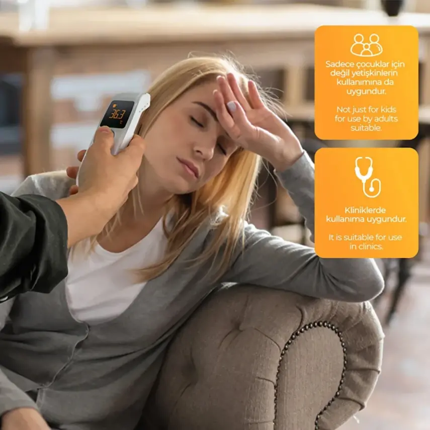 Kanz Dijital Temassız Alından Ateş Ölçer TH1110N  - 17