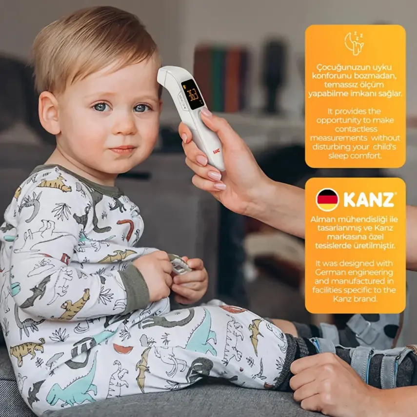 Kanz Dijital Temassız Alından Ateş Ölçer TH1110N  - 24