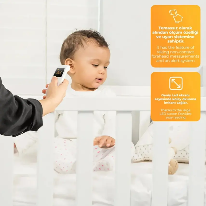 Kanz Dijital Temassız Alından Ateş Ölçer TH1110N  - 7