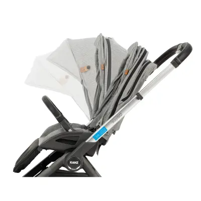 Kanz Easygo Çift Yönlü Travel Sistem-Seyahat Sistem Bebek Arabası Gri - 12
