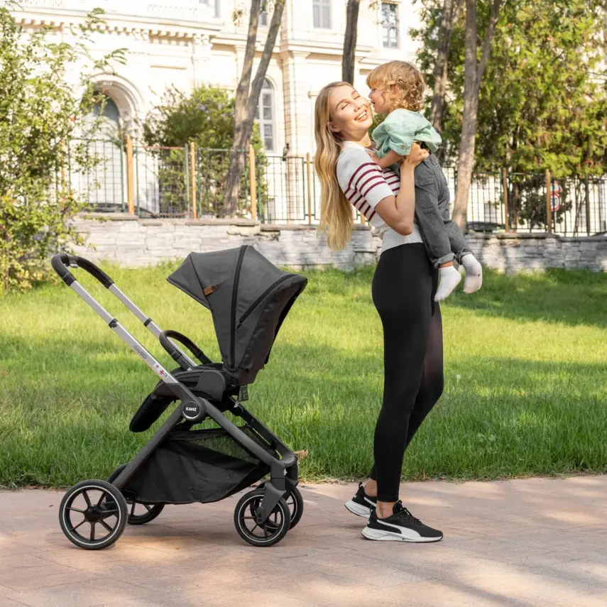 Kanz Easygo Çift Yönlü Travel Sistem-Seyahat Sistem Bebek Arabası Gri - 4