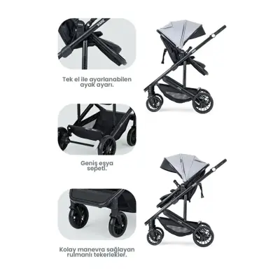 Kanz Echo Travel Sistem Bebek Arabası Grey - 2