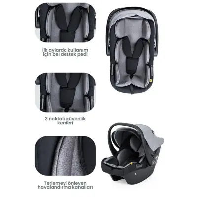 Kanz Echo Travel Sistem Bebek Arabası Grey - 9
