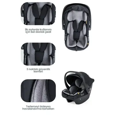 Kanz Echo Travel Sistem Bebek Arabası Siyah - 2