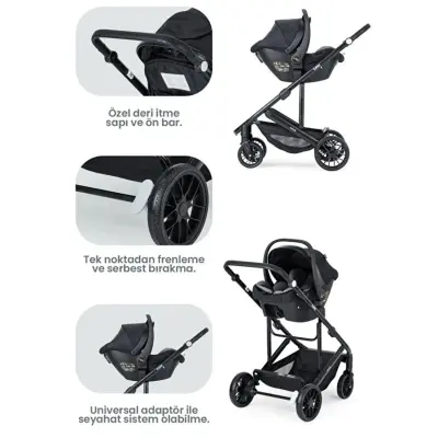 Kanz Echo Travel Sistem Bebek Arabası Siyah - 7