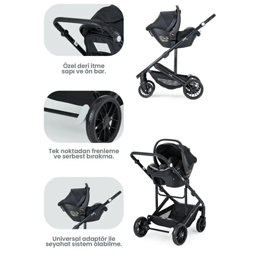 Kanz Echo Travel Sistem Bebek Arabası Siyah - 7