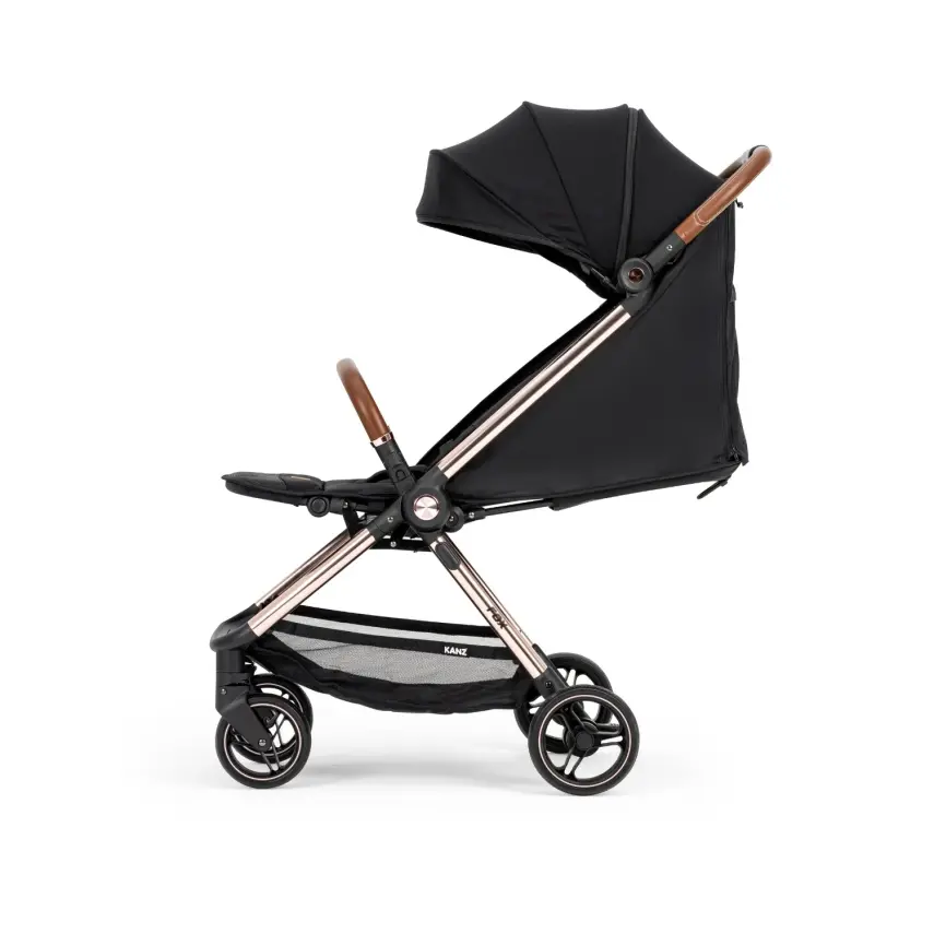 Kanz Fox Tek Elle Otomatik Kapanabilir Kabin Bebek Arabası Siyah - 4
