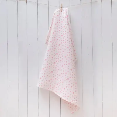 Kanz Müslin Örtü 100x120cm Puanlı Pembe - 2