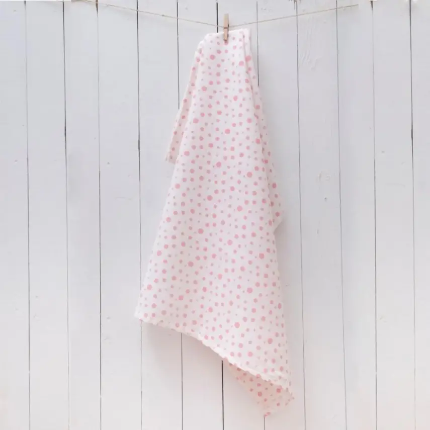 Kanz Müslin Örtü 100x120cm Puanlı Pembe - 2