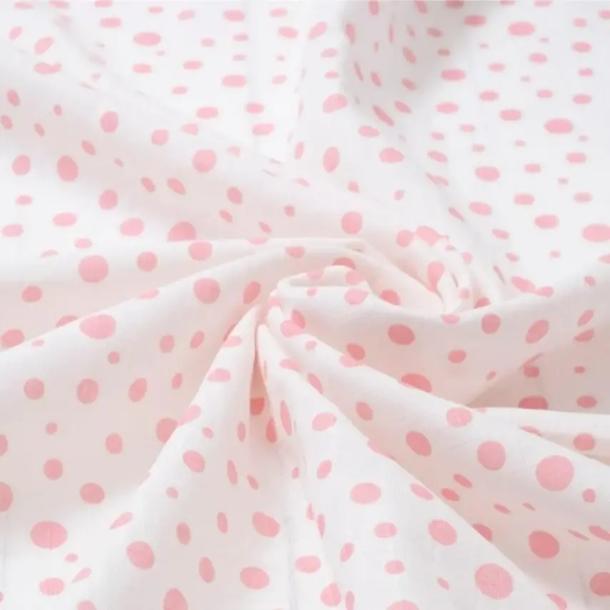 Kanz Müslin Örtü 100x120cm Puanlı Pembe - 1
