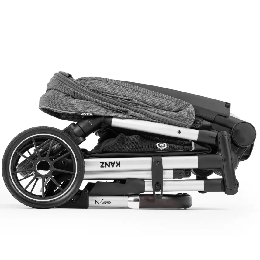 Kanz N-Go Çift Yönlü Tek Elle Katlanabilen Travel Sistem Bebek Arabası Bej - 10