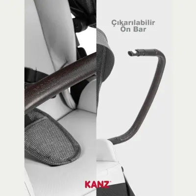 Kanz N-Go Çift Yönlü Tek Elle Katlanabilen Travel Sistem Bebek Arabası Bej - 11