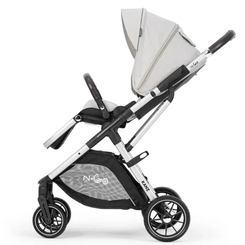 Kanz N-Go Çift Yönlü Tek Elle Katlanabilen Travel Sistem Bebek Arabası Bej - 8