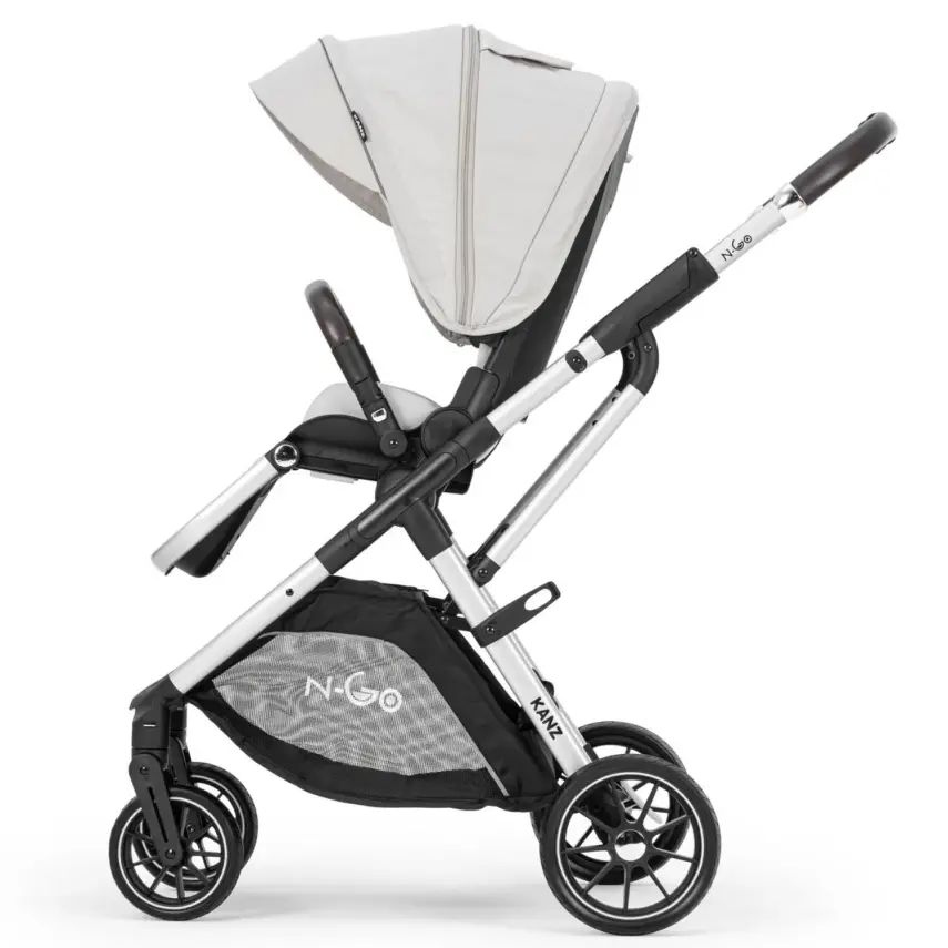 Kanz N-Go Çift Yönlü Tek Elle Katlanabilen Travel Sistem Bebek Arabası Bej - 6