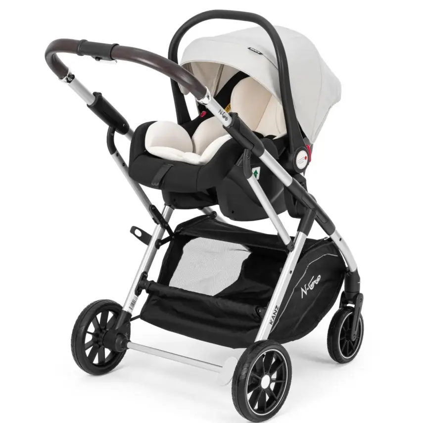 Kanz N-Go Çift Yönlü Tek Elle Katlanabilen Travel Sistem Bebek Arabası Bej - 4