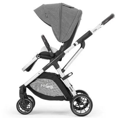 Kanz N-Go Çift Yönlü Tek Elle Katlanabilen Travel Sistem Bebek Arabası Gri - 2