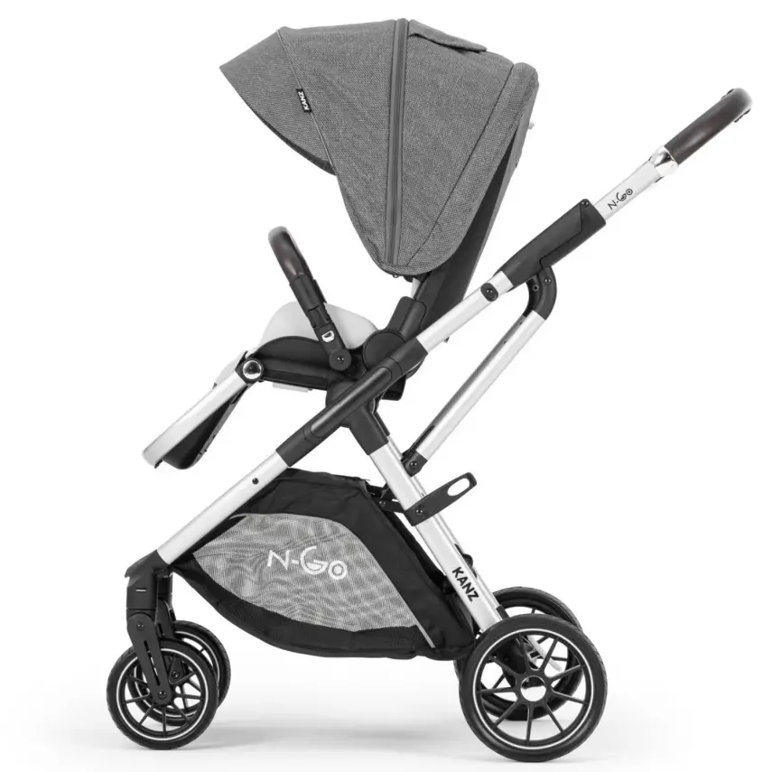 Kanz N-Go Çift Yönlü Tek Elle Katlanabilen Travel Sistem Bebek Arabası Gri - 2