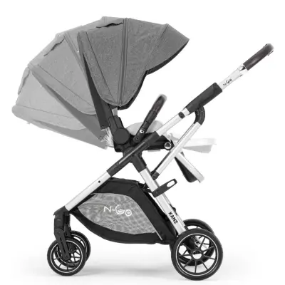 Kanz N-Go Çift Yönlü Tek Elle Katlanabilen Travel Sistem Bebek Arabası Gri - 8