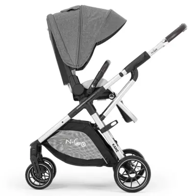 Kanz N-Go Çift Yönlü Tek Elle Katlanabilen Travel Sistem Bebek Arabası Gri - 9