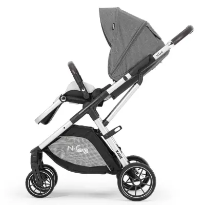 Kanz N-Go Çift Yönlü Tek Elle Katlanabilen Travel Sistem Bebek Arabası Gri - 10
