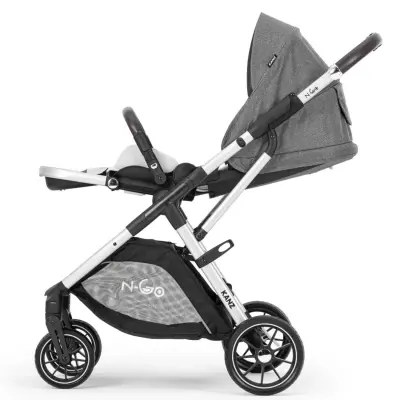 Kanz N-Go Çift Yönlü Tek Elle Katlanabilen Travel Sistem Bebek Arabası Gri - 14