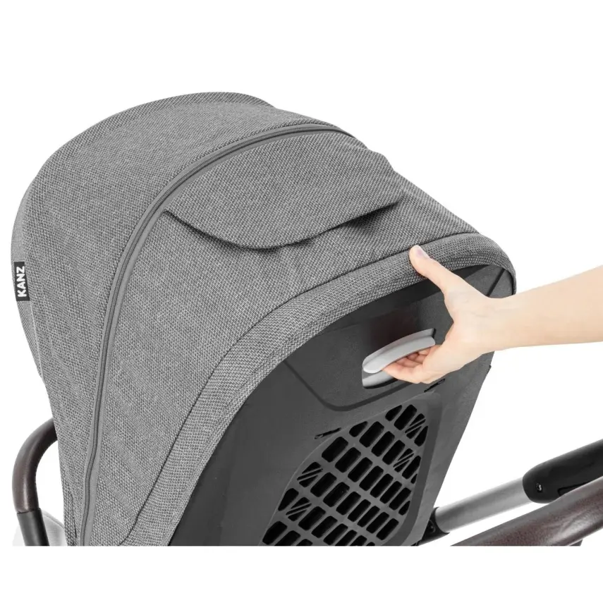 Kanz N-Go Çift Yönlü Tek Elle Katlanabilen Travel Sistem Bebek Arabası Gri - 15