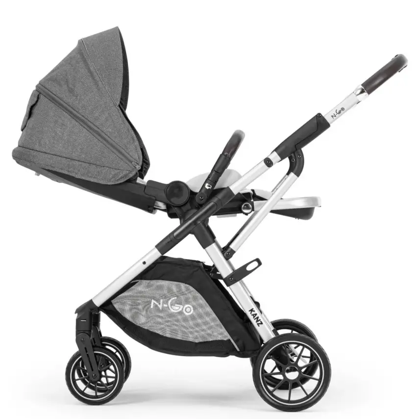 Kanz N-Go Çift Yönlü Tek Elle Katlanabilen Travel Sistem Bebek Arabası Gri - 16