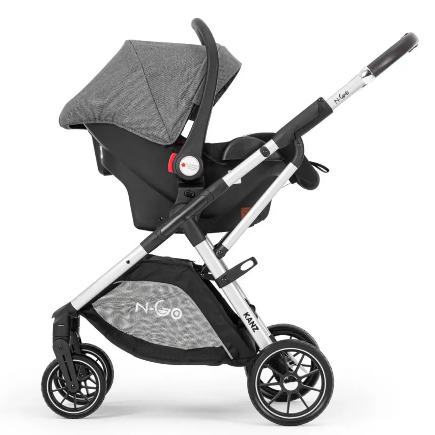 Kanz N-Go Çift Yönlü Tek Elle Katlanabilen Travel Sistem Bebek Arabası Gri - 17