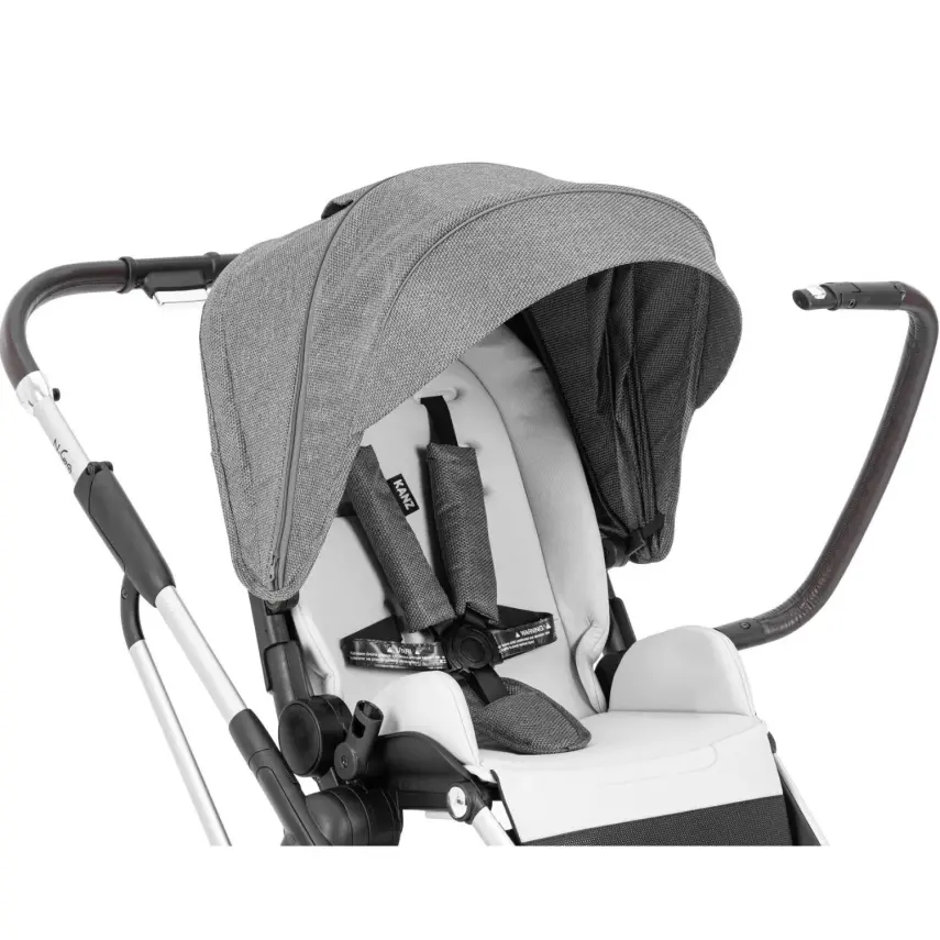 Kanz N-Go Çift Yönlü Tek Elle Katlanabilen Travel Sistem Bebek Arabası Gri - 21
