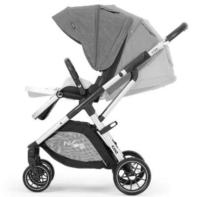 Kanz N-Go Çift Yönlü Tek Elle Katlanabilen Travel Sistem Bebek Arabası Gri - 13