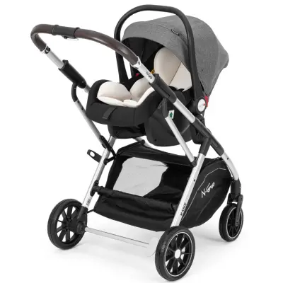 Kanz N-Go Çift Yönlü Tek Elle Katlanabilen Travel Sistem Bebek Arabası Gri - 4