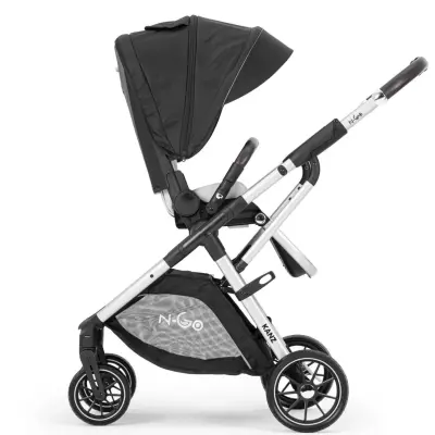 Kanz N-Go Çift Yönlü Tek Elle Katlanabilen  Travel Sistem Bebek Arabası Siyah - 5