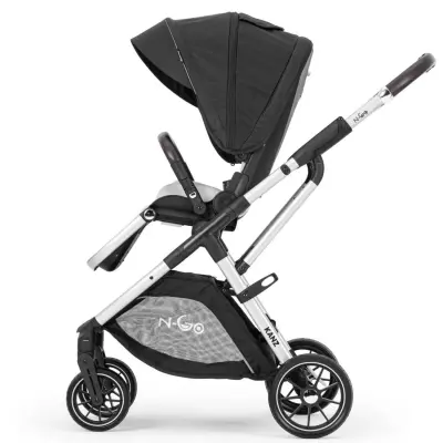 Kanz N-Go Çift Yönlü Tek Elle Katlanabilen  Travel Sistem Bebek Arabası Siyah - 9
