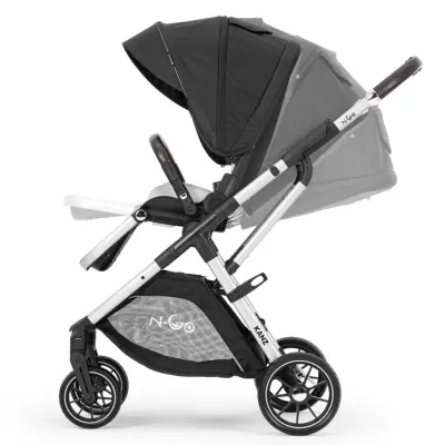 Kanz N-Go Çift Yönlü Tek Elle Katlanabilen  Travel Sistem Bebek Arabası Siyah - 11