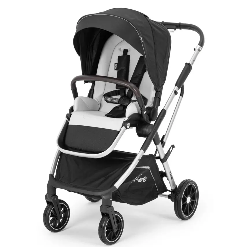 Kanz N-Go Çift Yönlü Tek Elle Katlanabilen  Travel Sistem Bebek Arabası Siyah - 4