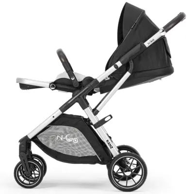 Kanz N-Go Çift Yönlü Tek Elle Katlanabilen  Travel Sistem Bebek Arabası Siyah - 10