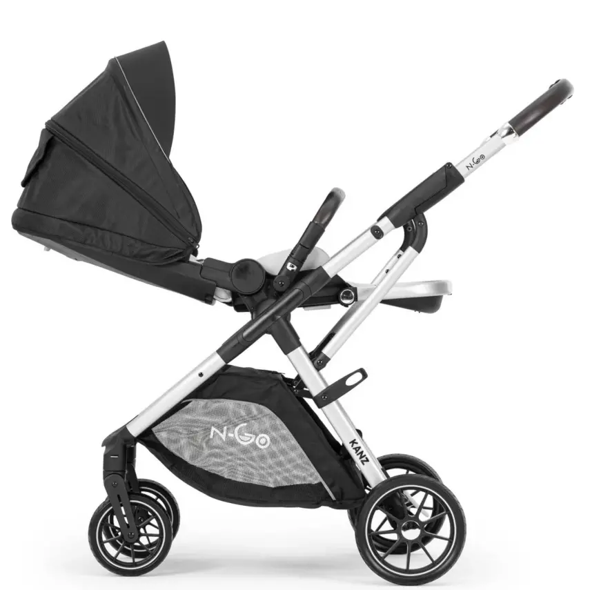 Kanz N-Go Çift Yönlü Tek Elle Katlanabilen  Travel Sistem Bebek Arabası Siyah - 14